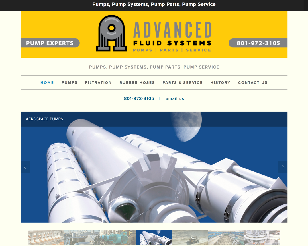 Advanced Fluid Systems Web Site by EXPAND Business Solutions