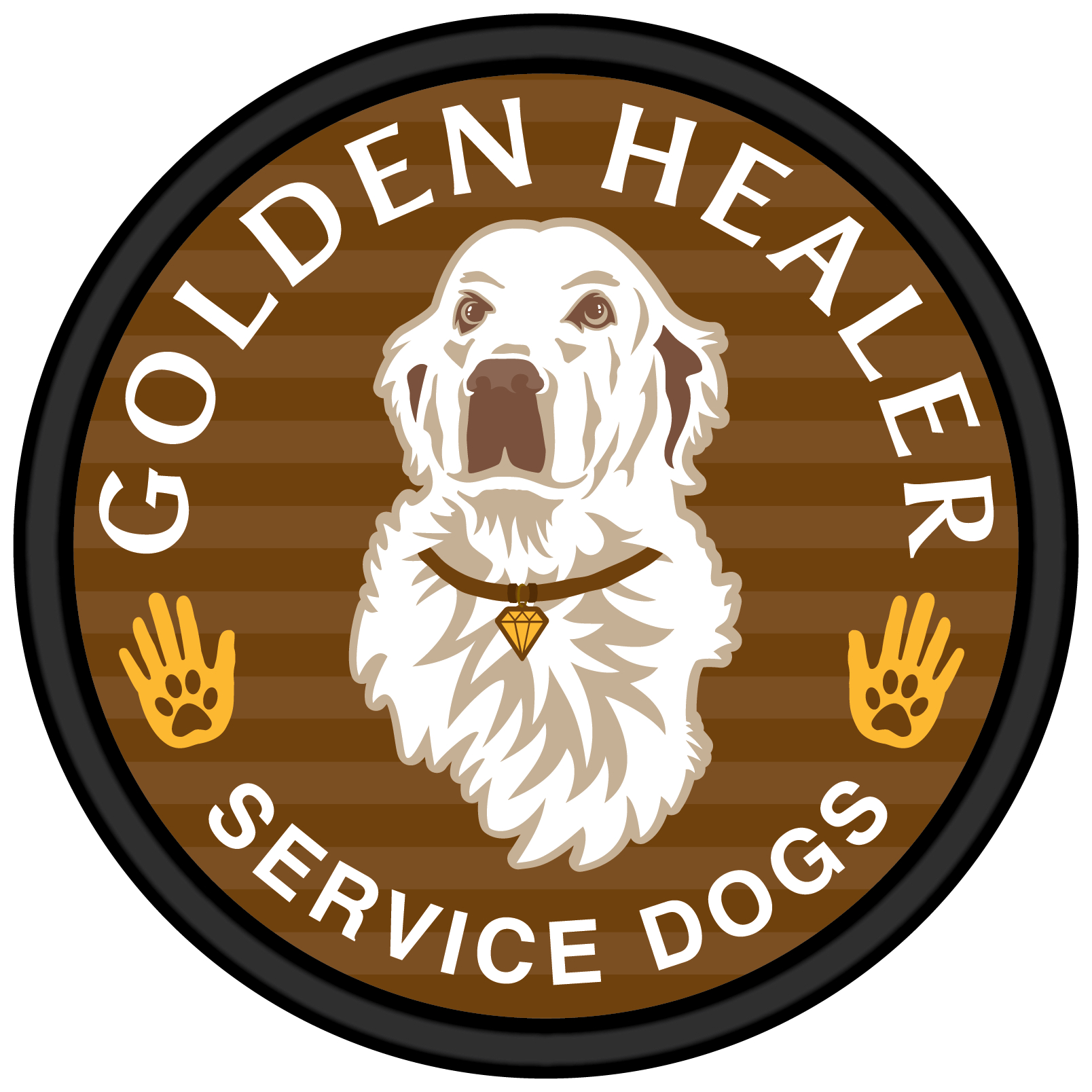 Golden Healer Service Dogs Logo