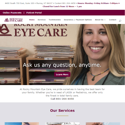 Rocky Mountain Eyecare Web Site by EXPAND